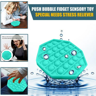 GR-Heart Push Pop Bubble Sensory Fidget Toy Durable Squeeze Sensory Toy for Training Logical Thinking Soft Silicone for Anxiety Stress